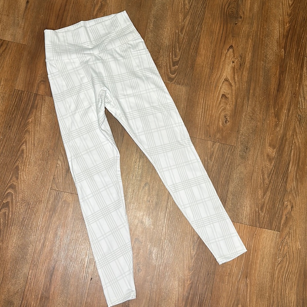 Buffbunny white plaid Limitless legging